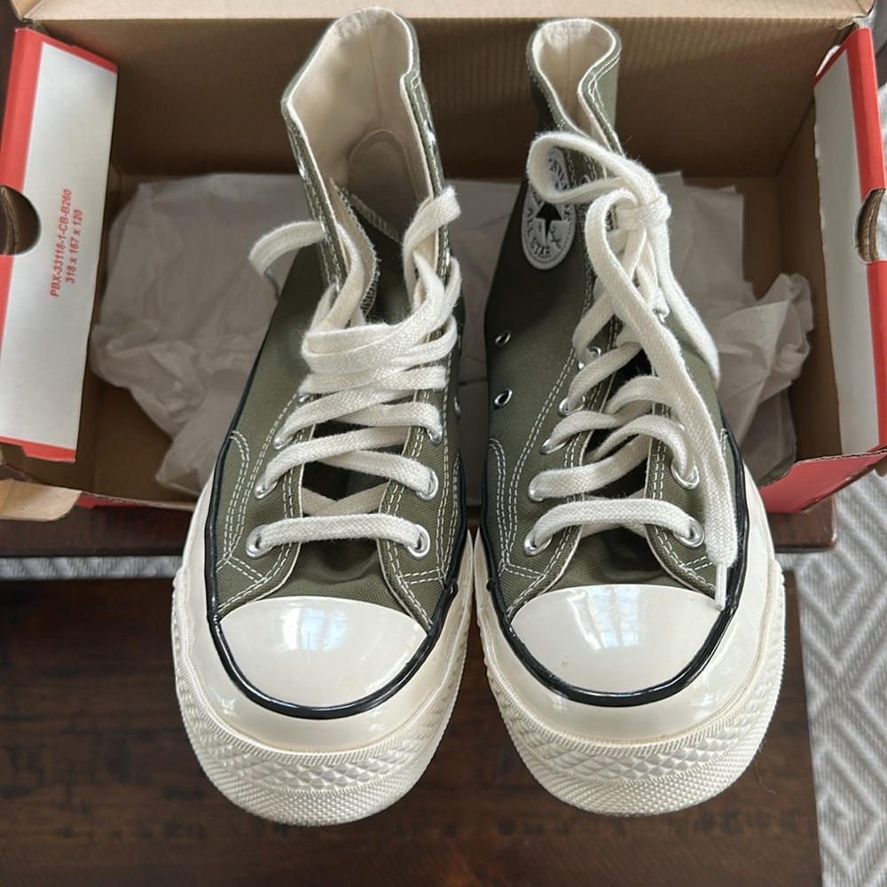 Chuck 70 Vintage Canvas High-Top
Color: Utility/Egret/Black
Size: Women's 9 - Picture 8 of 8